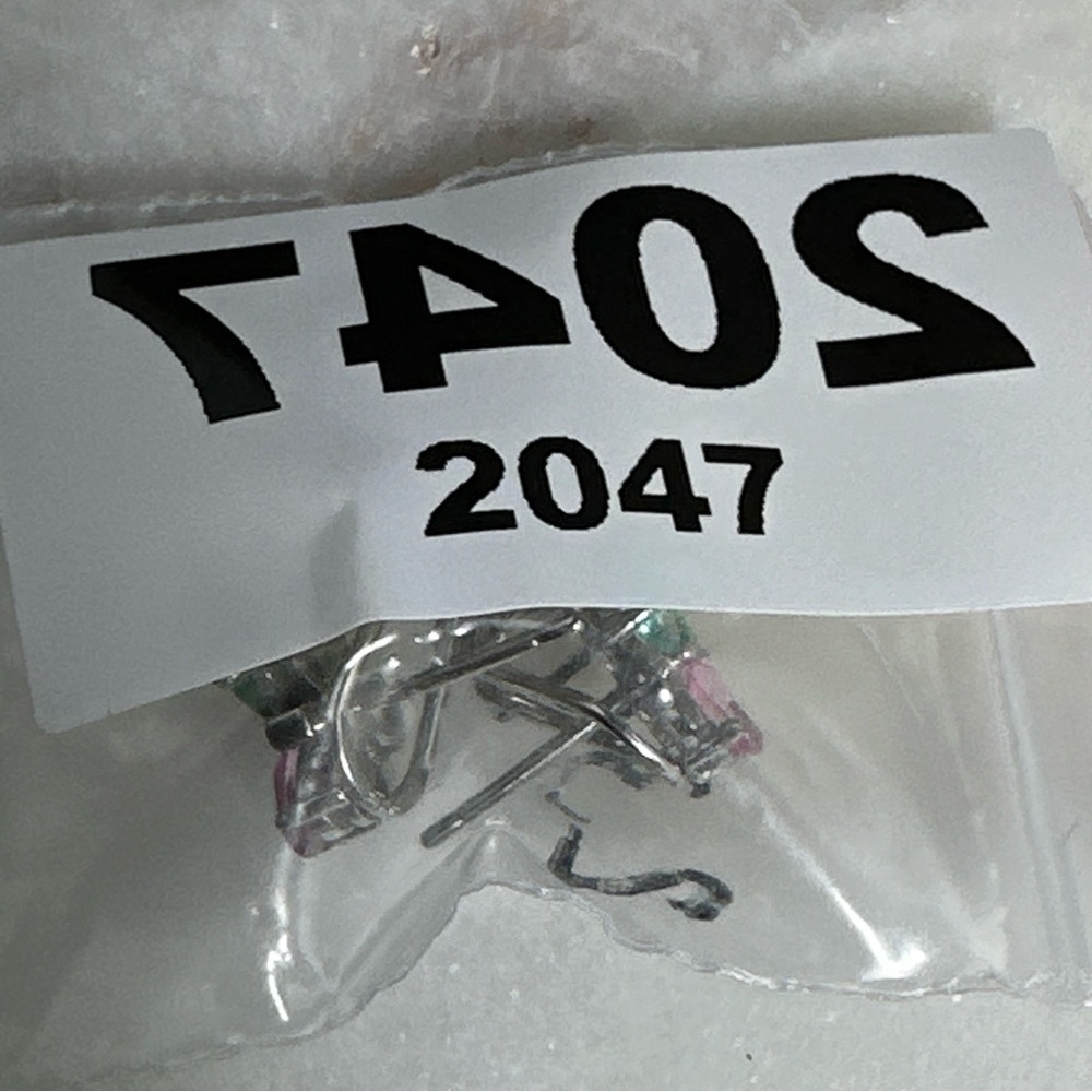 22.8 Carats Mixed Color Topaz Earrings in 925 Silver - Picture 12 of 14